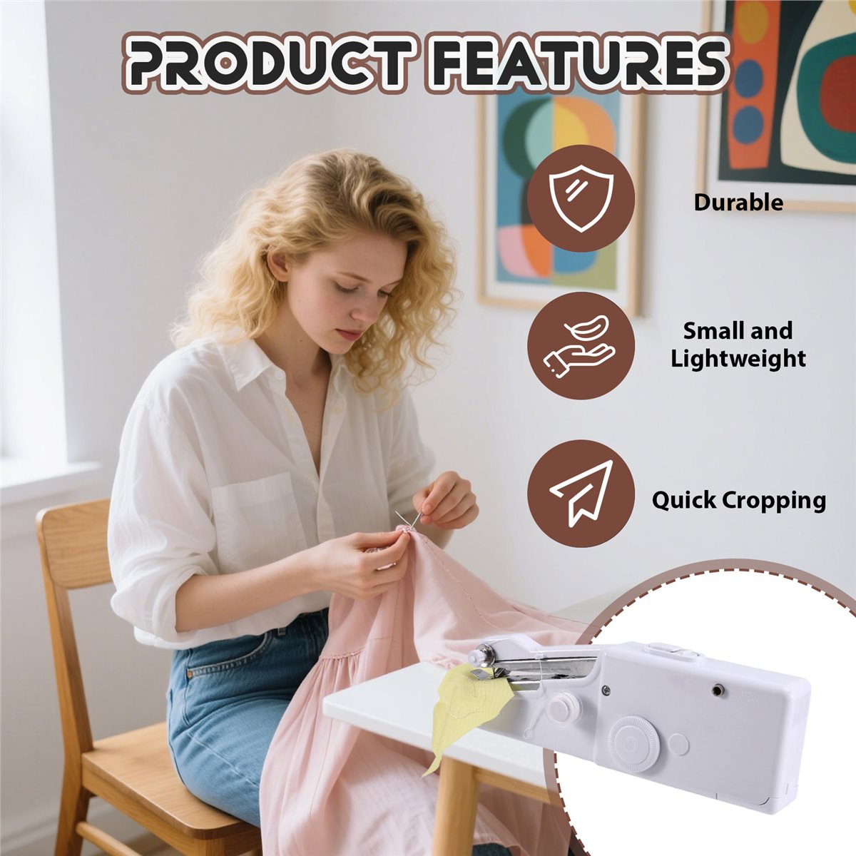 Mini Electric Sewing Machine Handheld - Kit macchina da cucire elettrica USB