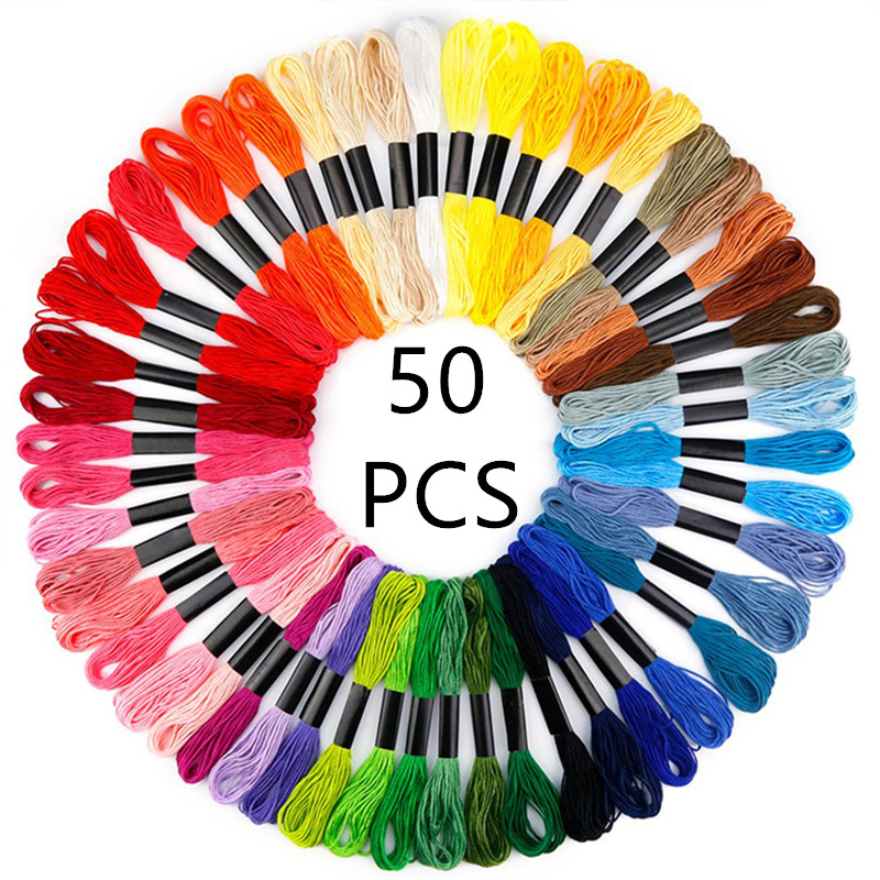 Cotton Embroidery Thread Skeins - 50 pz. Filo da Ricamo a