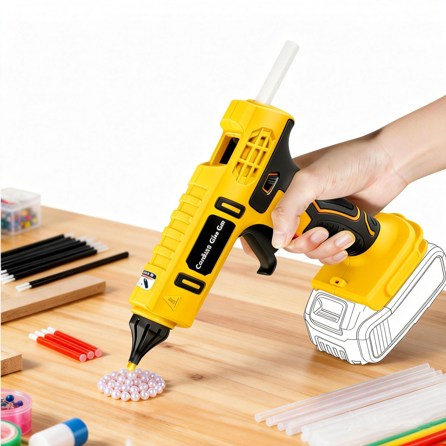 Pistola per colla a caldo senz - Hot Melt Glue Gun Cordless recensione e prezzo