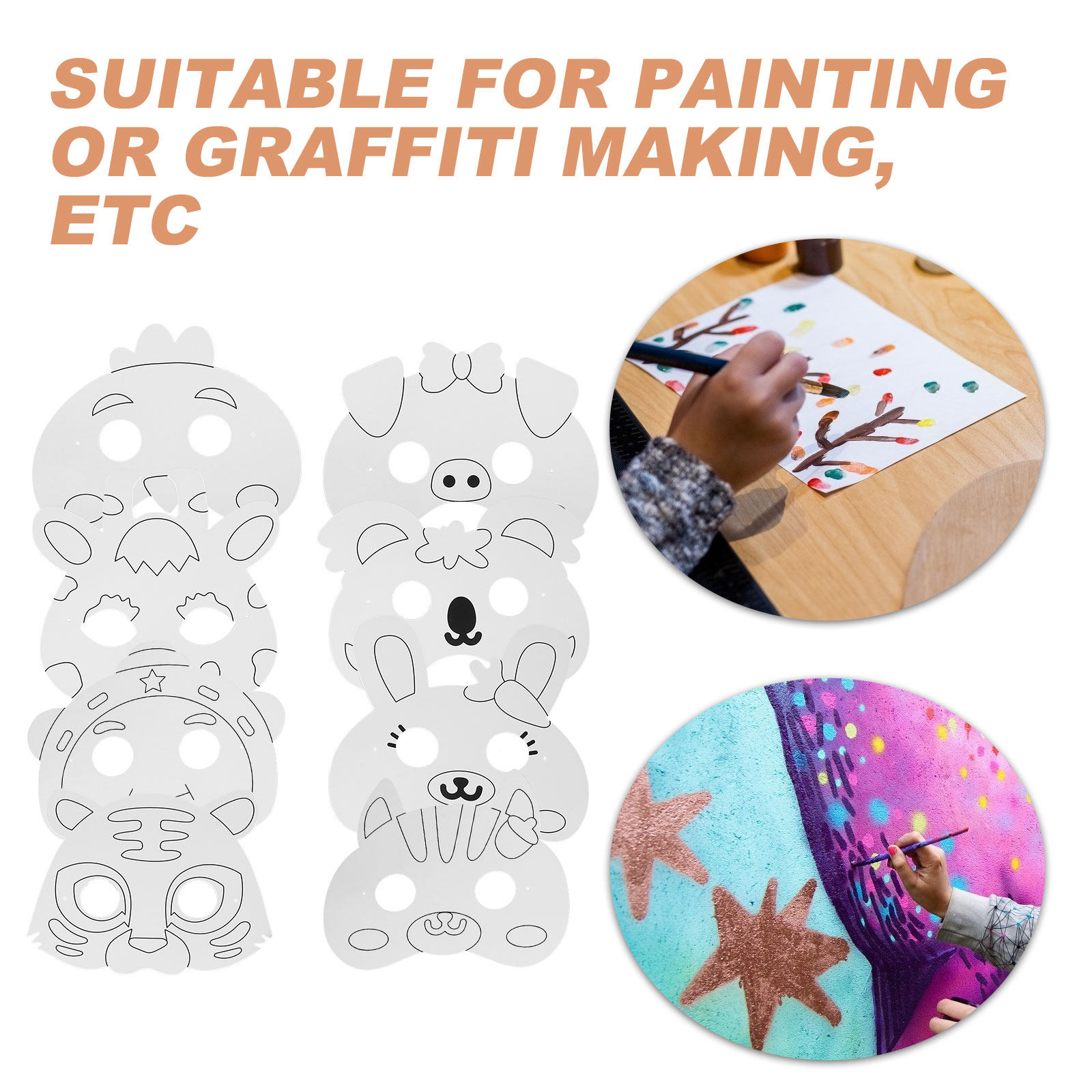 1 set di maschere di carta a f - Painting Supplies recensione e prezzo