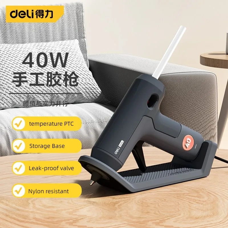 Deli 40W Pistola per colla a c - Hot Melt Glue Gun Cordless recensione e prezzo